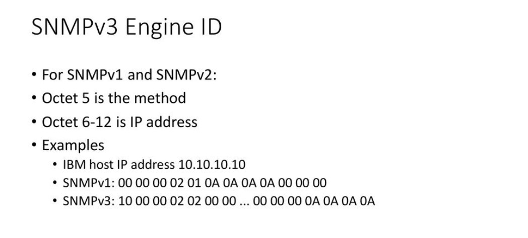 unknown snmp engine id encountered